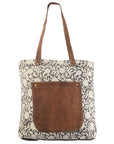 OHLAY KB305 TOTE Upcycled Canvas Genuine Leather women bag western handbag purse