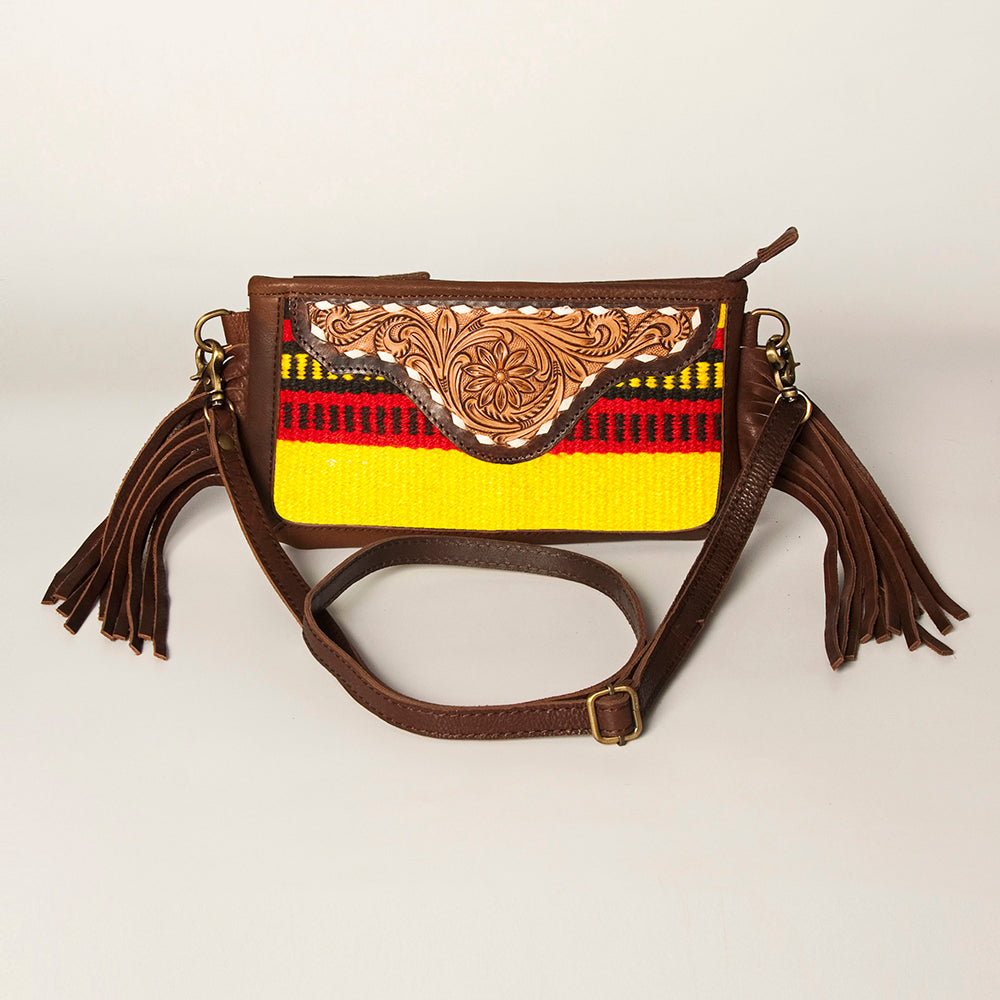 American Darling Small Crossbody Hand Tooled Saddle Blanket Genuine Leather Women Bag Western Handbag Purse