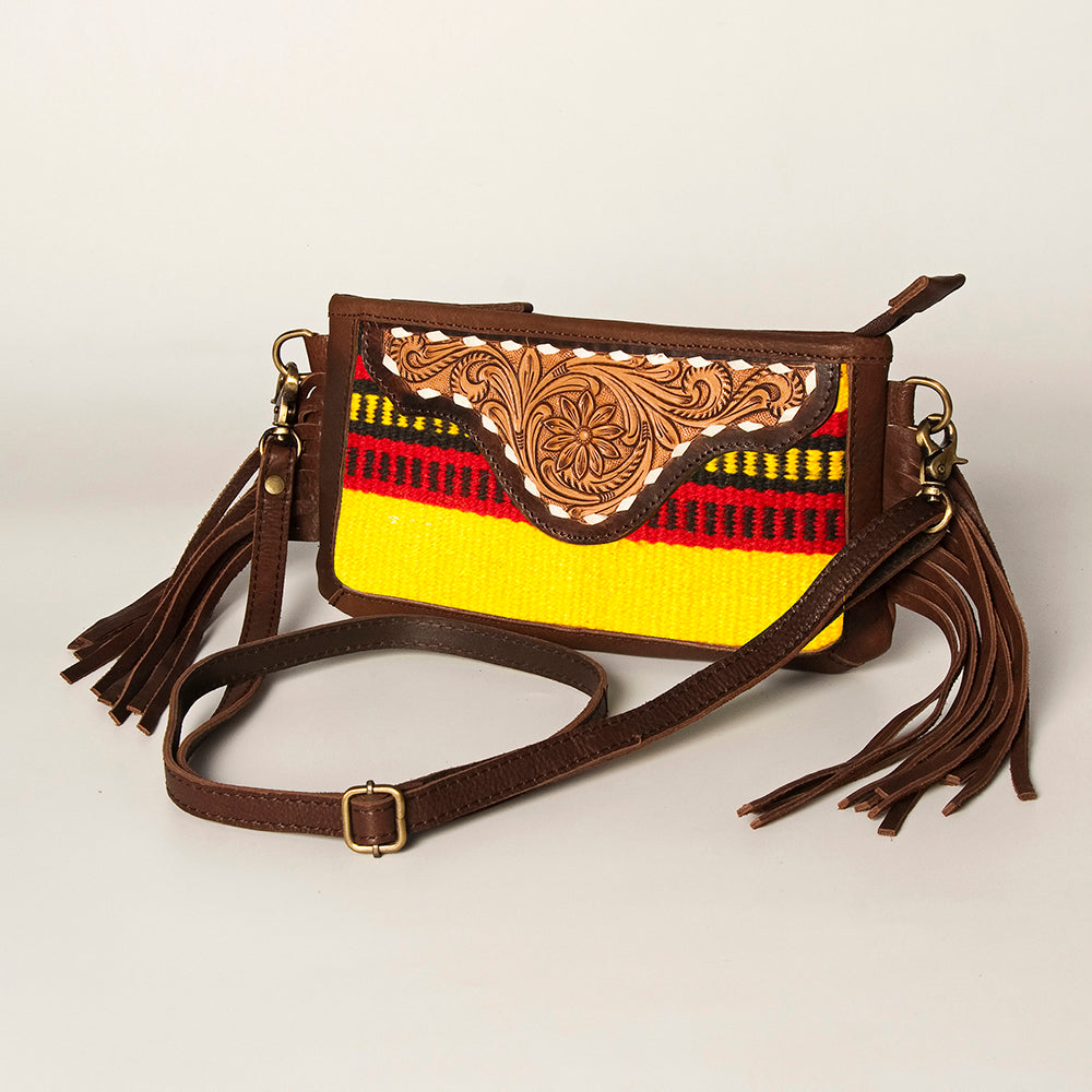 American Darling Small Crossbody Hand Tooled Saddle Blanket Genuine Leather Women Bag Western Handbag Purse