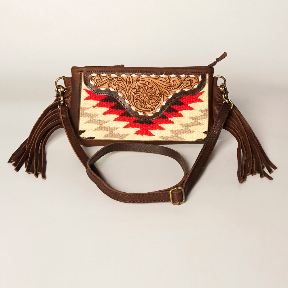 American Darling Small Crossbody Hand Tooled Saddle Blanket Genuine Leather Women Bag Western Handbag Purse