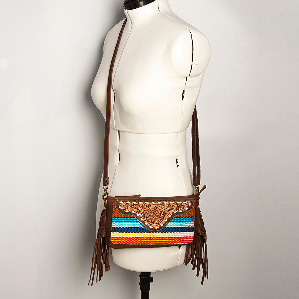 American Darling Small Crossbody Hand Tooled Saddle Blanket Genuine Leather Women Bag Western Handbag Purse