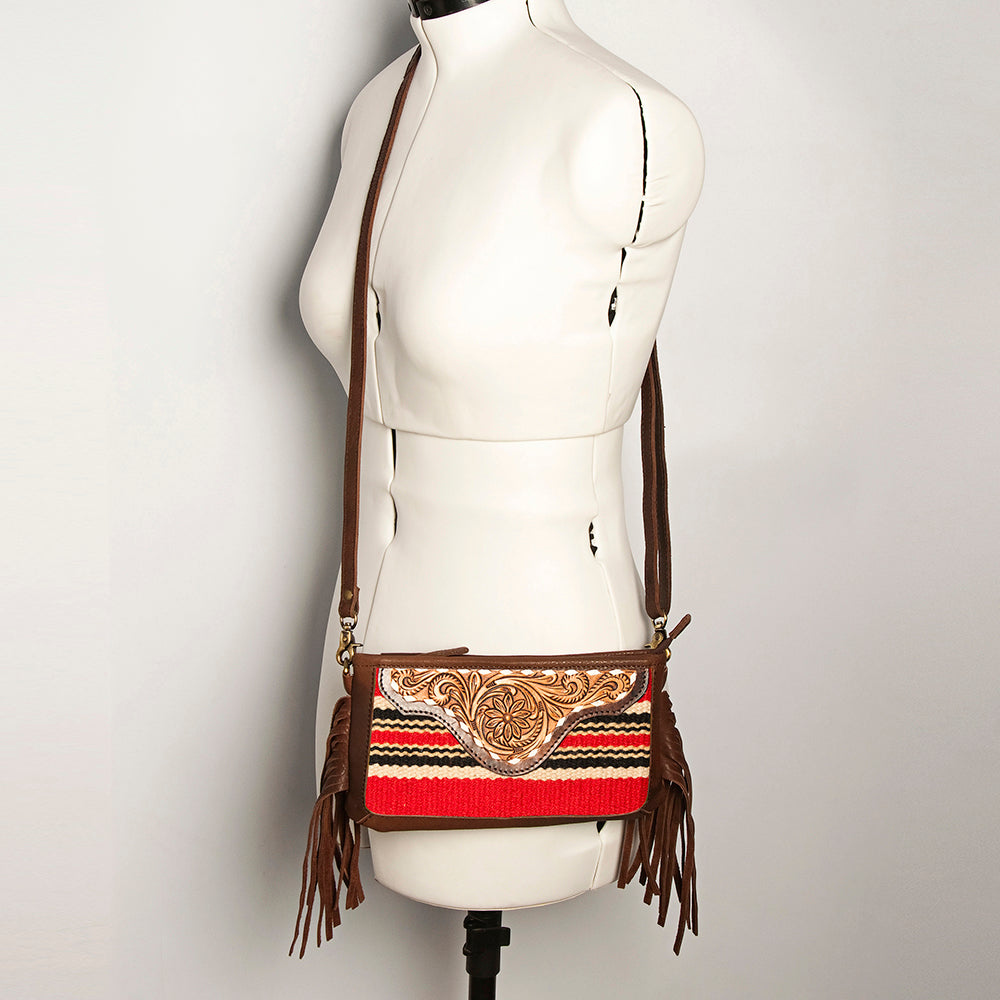 American Darling Small Crossbody Hand Tooled Saddle Blanket Genuine Leather Women Bag Western Handbag Purse