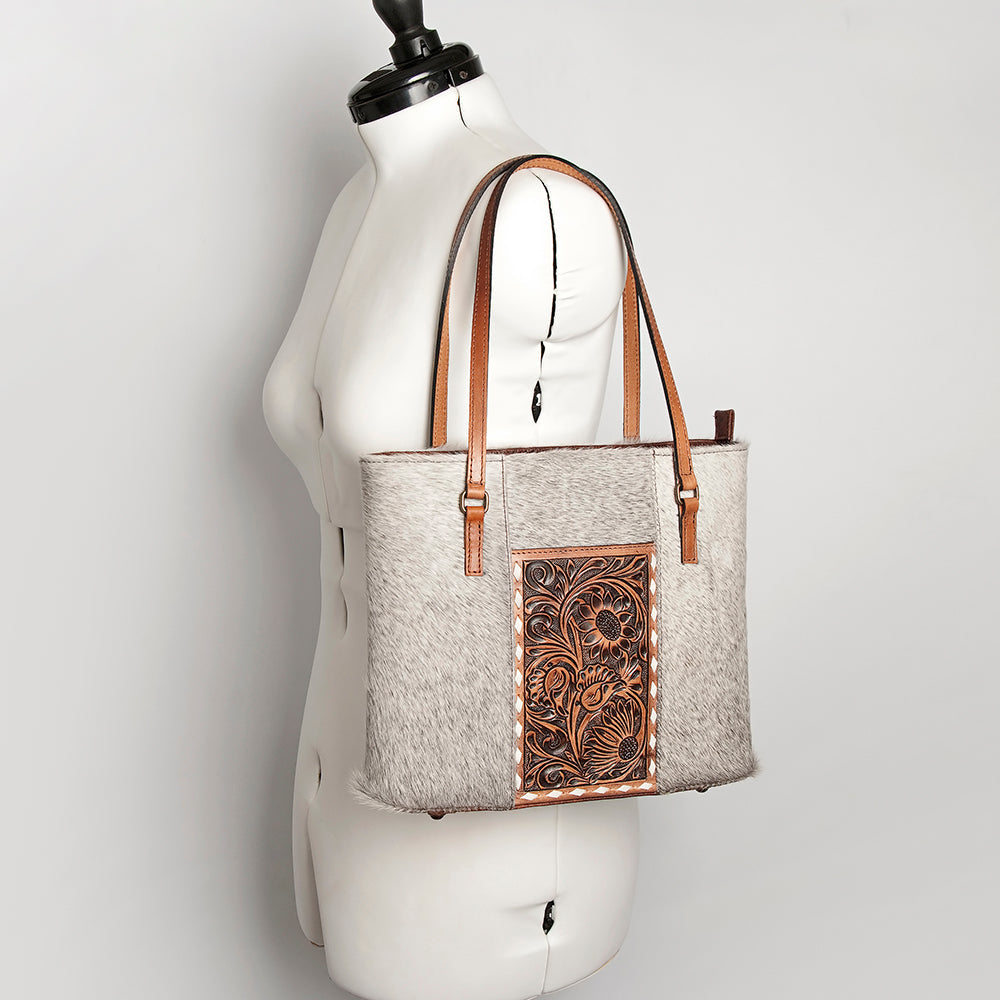 American Darling Tote Hand Tooled Hair-On Genuine Leather Western Women Bag Handbag Purse | Travel Bags College Casual