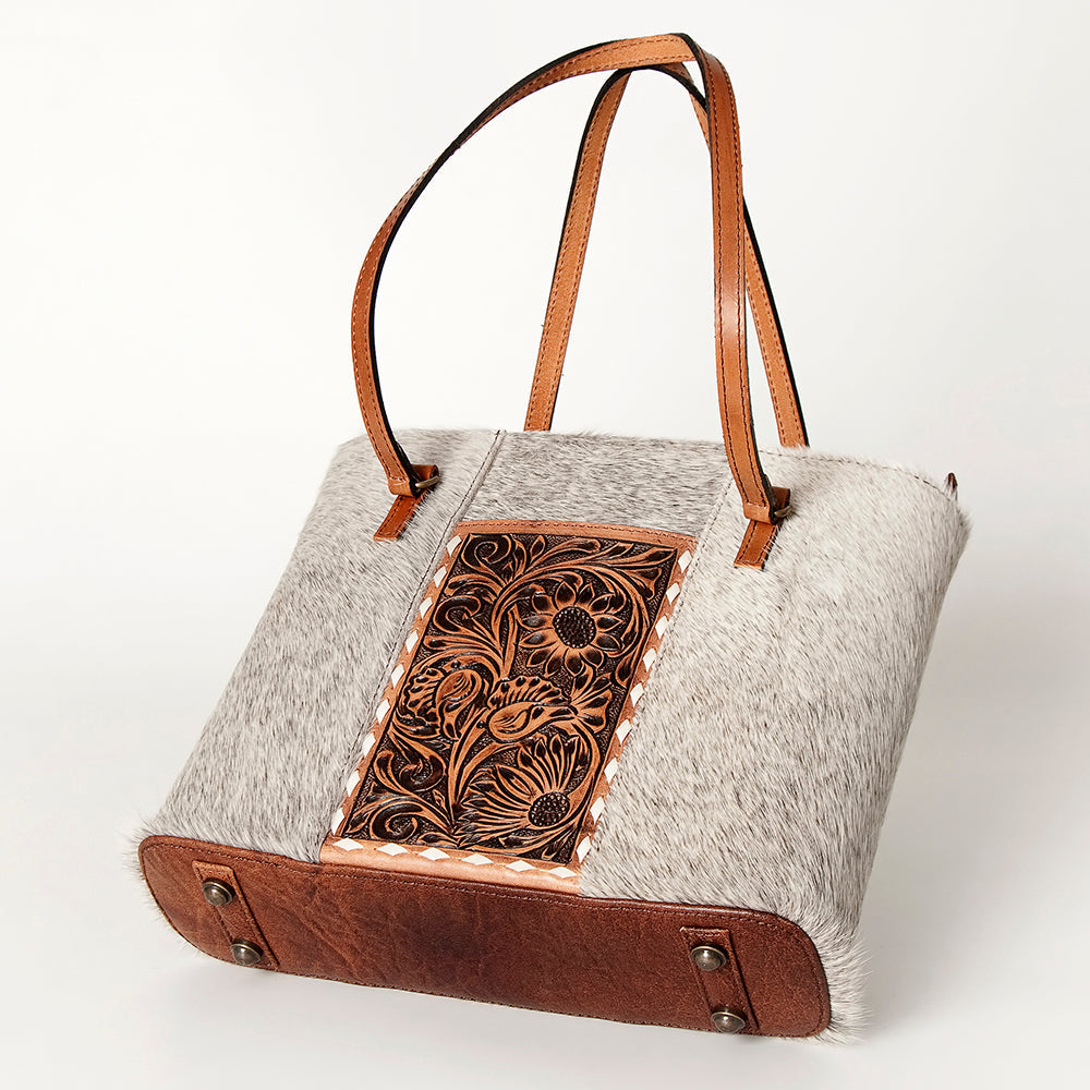 American Darling Tote Hand Tooled Hair-On Genuine Leather Western Women Bag Handbag Purse | Travel Bags College Casual