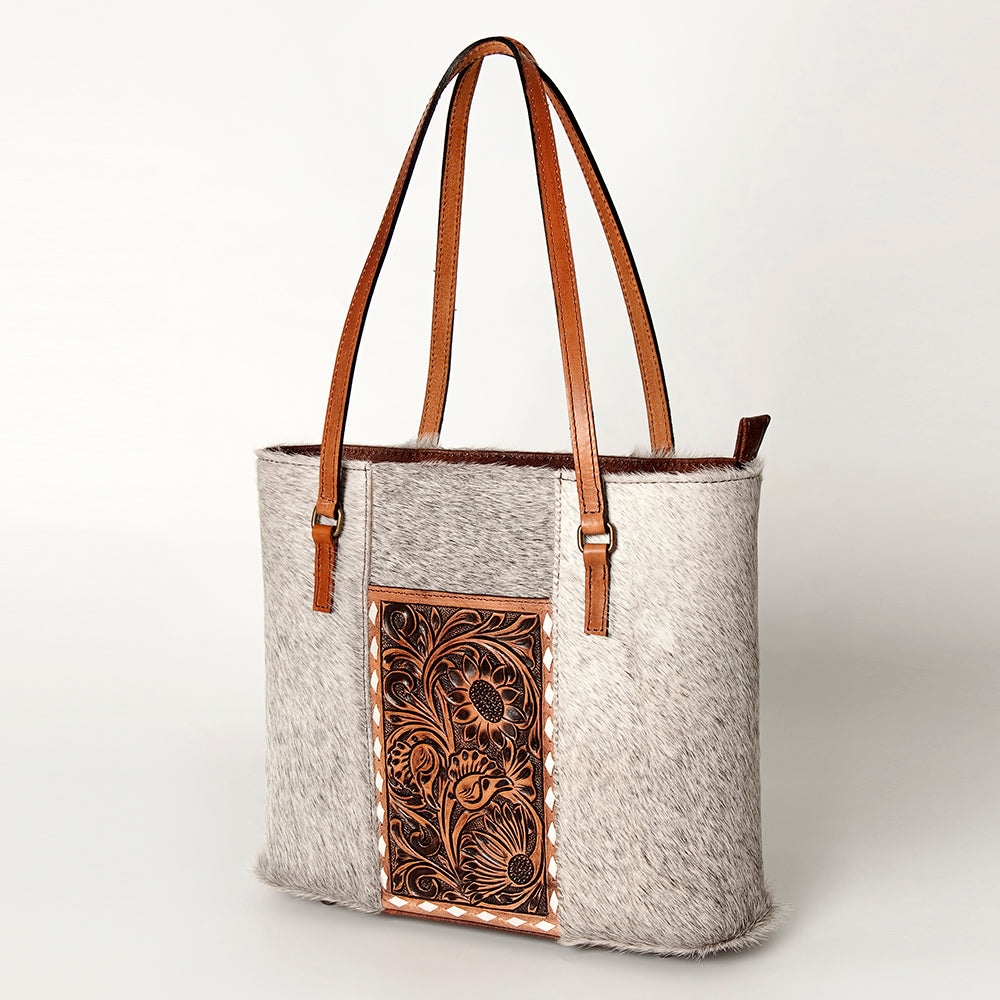 American Darling Tote Hand Tooled Hair-On Genuine Leather Western Women Bag Handbag Purse | Travel Bags College Casual