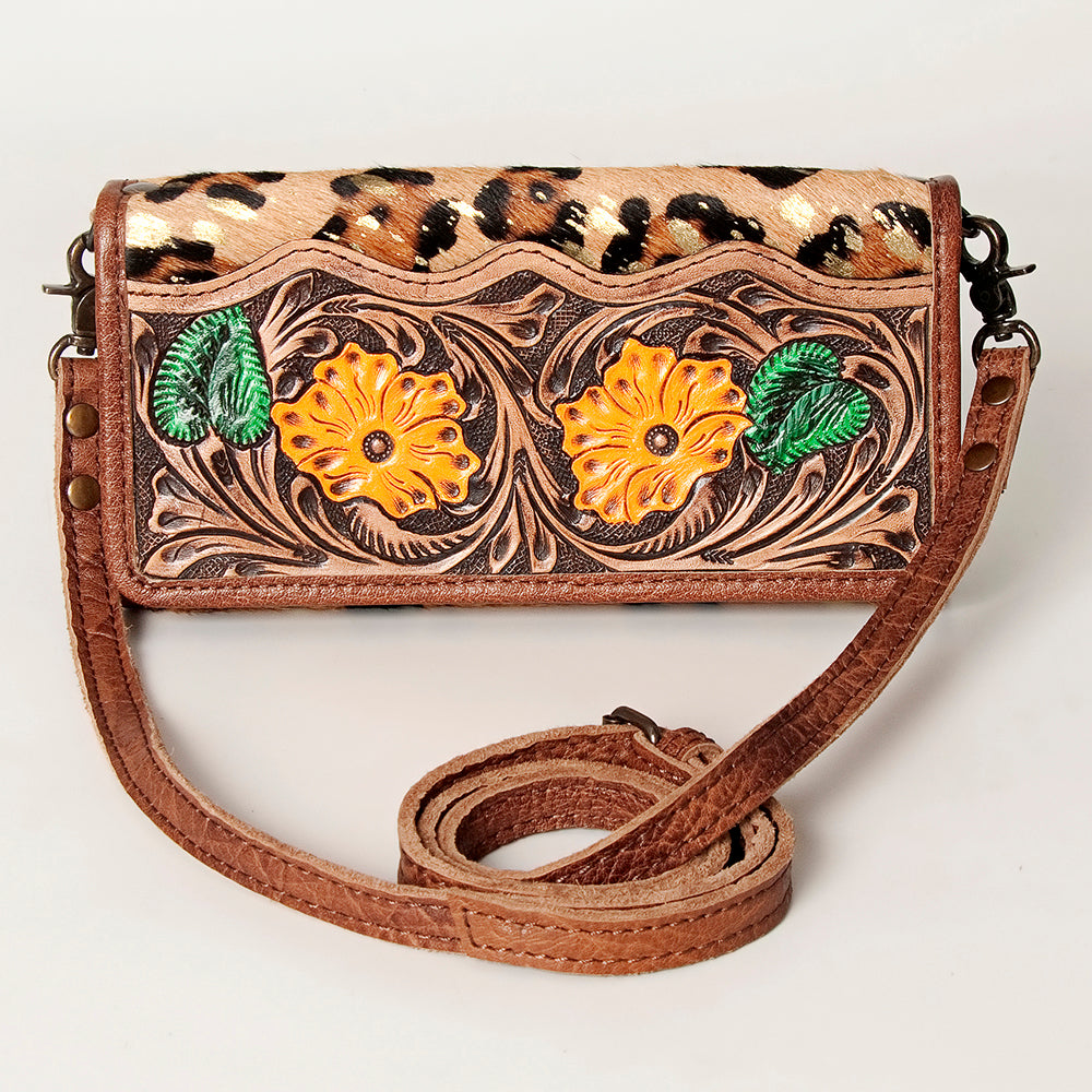 American Darling ADBG486A Wallet Hand Tooled Genuine Leather Women Bag Western Handbag Purse