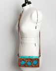 American Darling ADBG486A Wallet Hand Tooled Genuine Leather Women Bag Western Handbag Purse