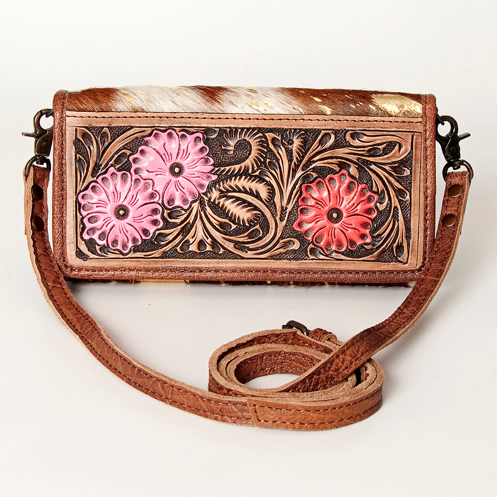 American Darling ADBG486A Wallet Hand Tooled Genuine Leather Women Bag Western Handbag Purse