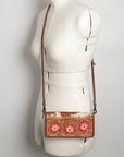 American Darling ADBG486A Wallet Hand Tooled Genuine Leather Women Bag Western Handbag Purse