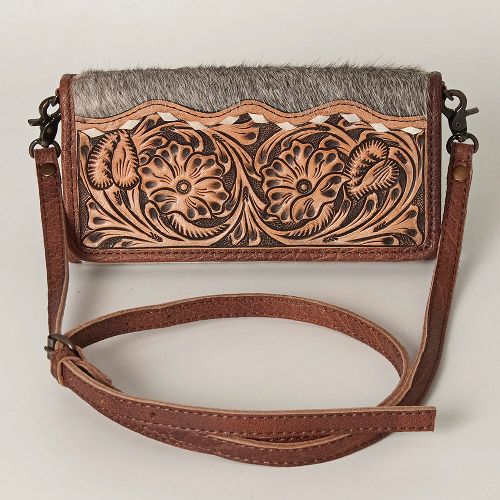 American Darling ADBG486A Wallet Hand Tooled Genuine Leather Women Bag Western Handbag Purse