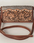 American Darling ADBG486A Wallet Hand Tooled Genuine Leather Women Bag Western Handbag Purse