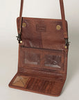 American Darling ADBG486A Wallet Hand Tooled Genuine Leather Women Bag Western Handbag Purse