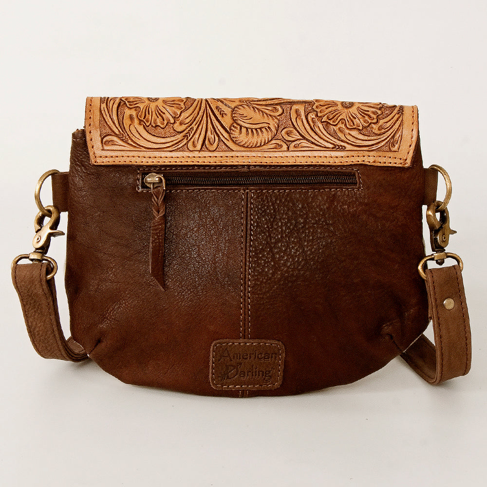 American Darling Messenger Hand Tooled Genuine Leather Women Bag Western Handbag Purse