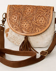American Darling Messenger Hand Tooled Genuine Leather Women Bag Western Handbag Purse