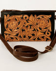 American Darling Small Crossbody Beautifully Hand Tooled Genuine