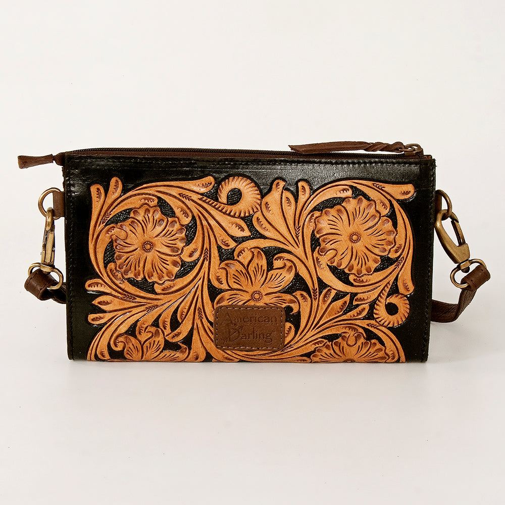 American Darling Small Crossbody Beautifully Hand Tooled Genuine