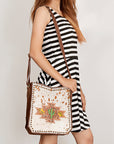 American Darling Large Crossbody Hand Tooled Genuine Leather Women Bag Western Handbag Purse