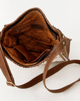 American Darling Large Crossbody Hand Tooled Genuine Leather Women Bag Western Handbag Purse