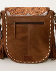 American Darling Large Crossbody Hand Tooled Genuine Leather women bag western handbag purse