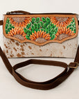 American Darling Hand Tooled Genuine Leather Women Bag Western Handbag Purse