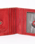 Never Mind Nmbgm128C Card-Holder Vintage Handmade Genuine Cowhide Leather Women Bag Western Handbag Purse
