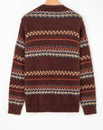 Boho Stripe Knitted Drop Shoulder Sweater