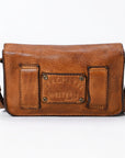 Spaghetti Western Swc201Tan Cross Body I Vintage Handmade Drum Dyed Genuine European Cowhide Leather Women Bag Western Handbag Purse