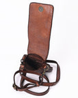 Spaghetti Western Swc204Brn Sling Vintage Handmade Drum Dyed Genuine European Cowhide Leather Women Bag Western Handbag Purse