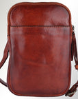 Spaghetti Western Swc208Cg Sling Vintage Handmade Drum Dyed Genuine European Cowhide Leather Women Bag Western Handbag Purse