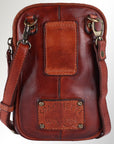 Spaghetti Western Swc208Cg Sling Vintage Handmade Drum Dyed Genuine European Cowhide Leather Women Bag Western Handbag Purse