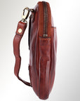 Spaghetti Western Swc208Cg Sling Vintage Handmade Drum Dyed Genuine European Cowhide Leather Women Bag Western Handbag Purse