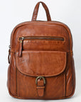 Spaghetti Western Swc211Cg Backpack Vintage Handmade Drum Dyed Genuine European Cowhide Leather Women Bag Western Handbag Purse