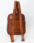 Spaghetti Western Swc211Cg Backpack Vintage Handmade Drum Dyed Genuine European Cowhide Leather Women Bag Western Handbag Purse