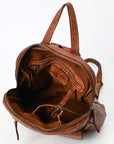 Spaghetti Western Swc211Cg Backpack Vintage Handmade Drum Dyed Genuine European Cowhide Leather Women Bag Western Handbag Purse