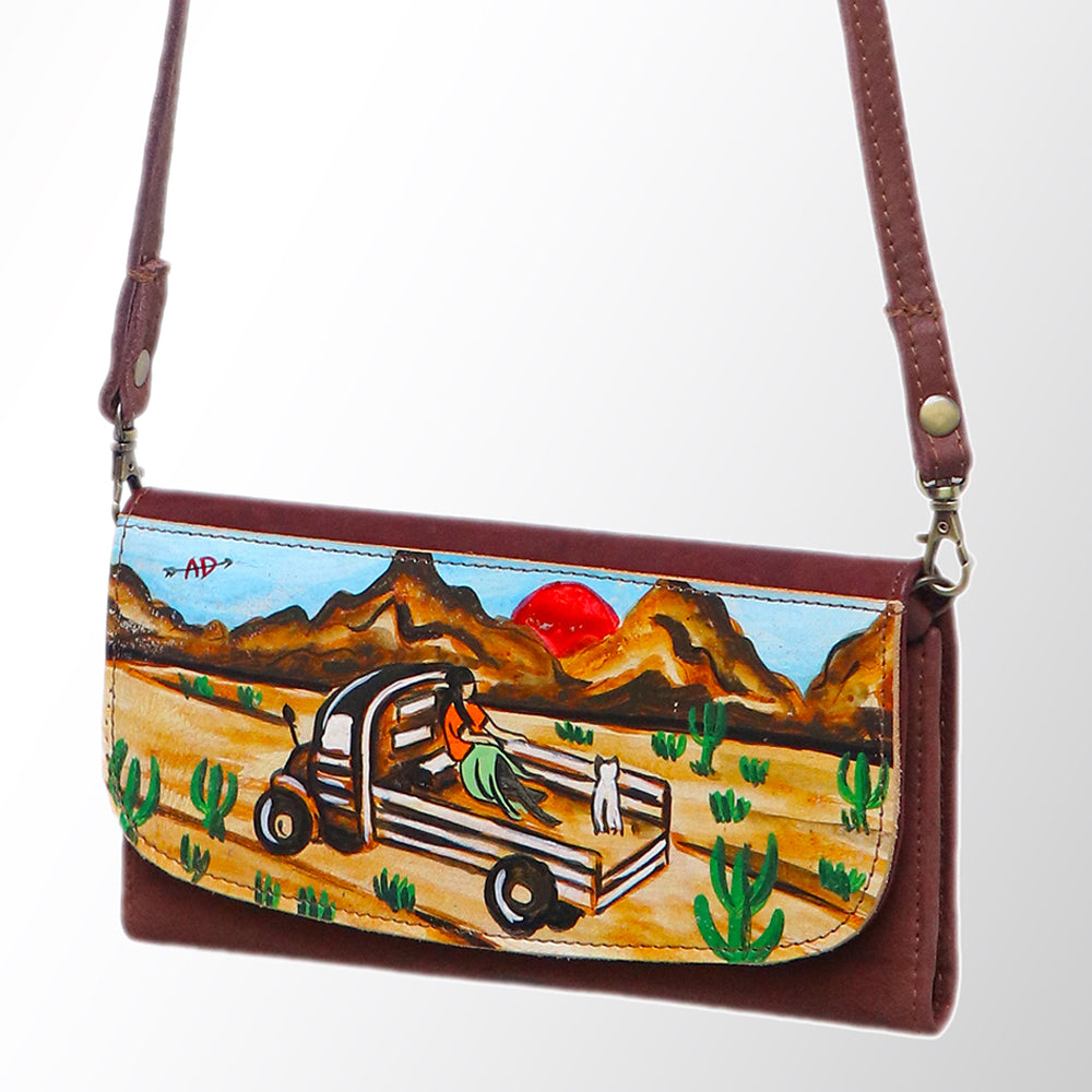 American Darling Wallet Genuine Leather Women Bag Western Handbag Purse
