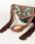 ADBG843C American Darling Hand Tooled Hair On Genuine Leather Women Bag Western Handbag Purse