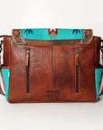 ADBG842D American Darling Hand Tooled Saddle Blanket Genuine Leather Women Bag Western Handbag Purse