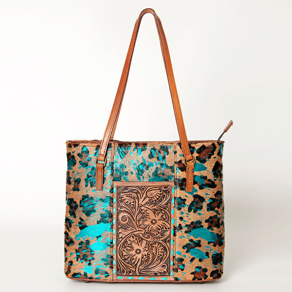 American Darling Tote Hand Tooled Hair-On Genuine Leather Western Women Bag Handbag Purse | Travel Bags College Casual