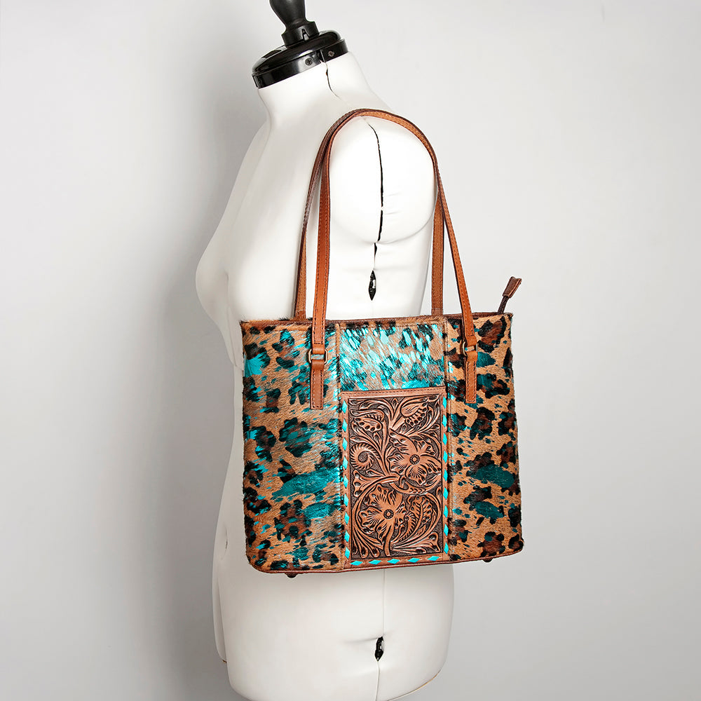 American Darling Tote Hand Tooled Hair-On Genuine Leather Western Women Bag Handbag Purse | Travel Bags College Casual