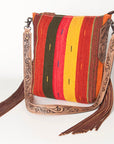 American Darling Saddle Blanket Genuine Leather Women Bag Western Handbag Purse