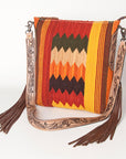 American Darling Saddle Blanket Genuine Leather Women Bag Western Handbag Purse
