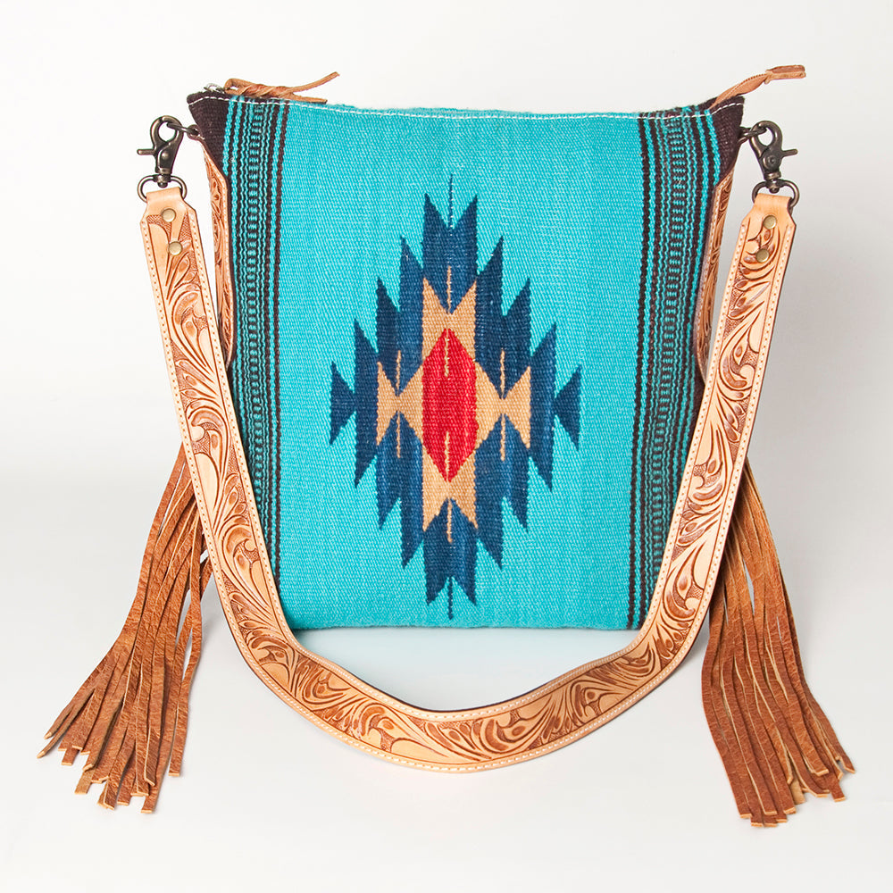 American Darling Saddle Blanket Genuine Leather Women Bag Western Handbag Purse