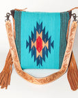 American Darling Saddle Blanket Genuine Leather Women Bag Western Handbag Purse