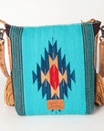 American Darling Saddle Blanket Genuine Leather Women Bag Western Handbag Purse