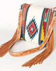 American Darling Saddle Blanket Genuine Leather Women Bag Western Handbag Purse