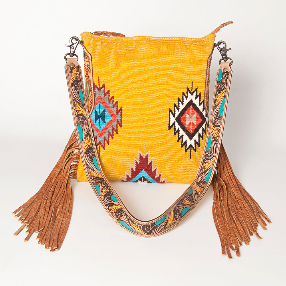 American Darling Saddle Blanket Genuine Leather Women Bag Western Handbag Purse