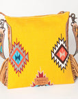 American Darling Saddle Blanket Genuine Leather Women Bag Western Handbag Purse
