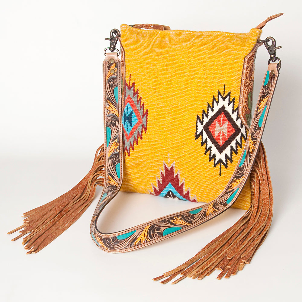American Darling Saddle Blanket Genuine Leather Women Bag Western Handbag Purse