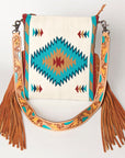 American Darling Saddle Blanket Genuine Leather Women Bag Western Handbag Purse