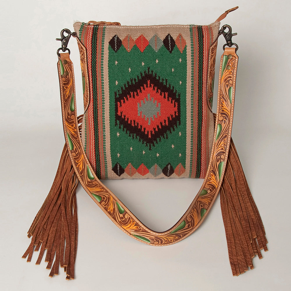 American Darling Saddle Blanket Genuine Leather Women Bag Western Handbag Purse